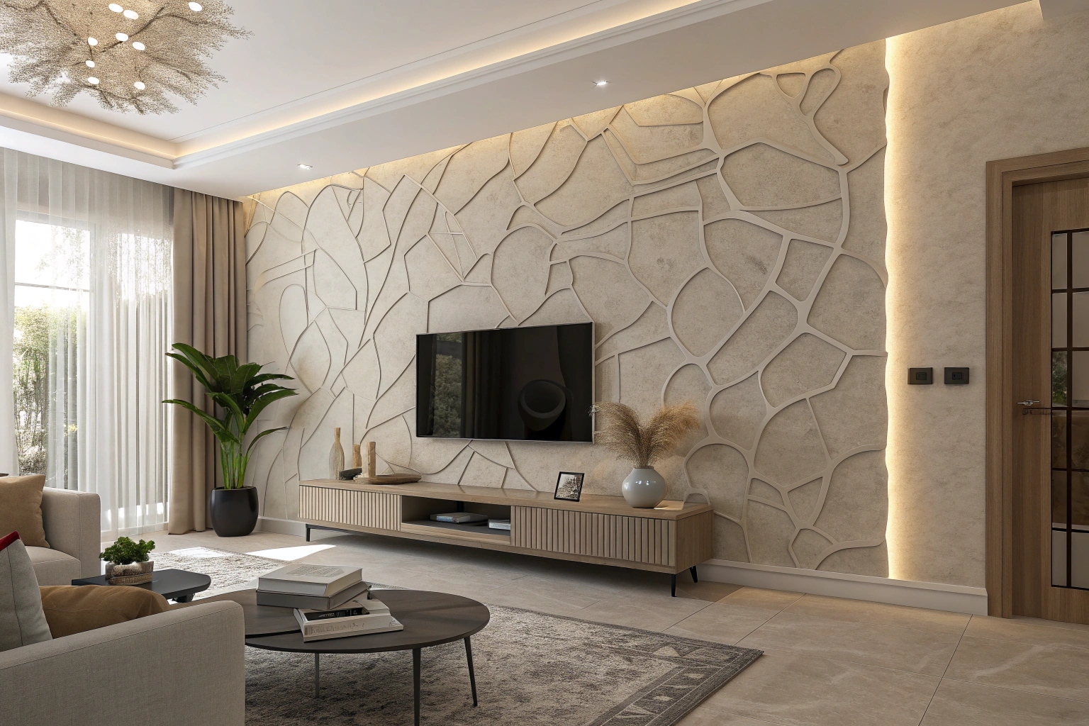 Абстракция в декоративной штукатурке: как создать уникальный интерьер