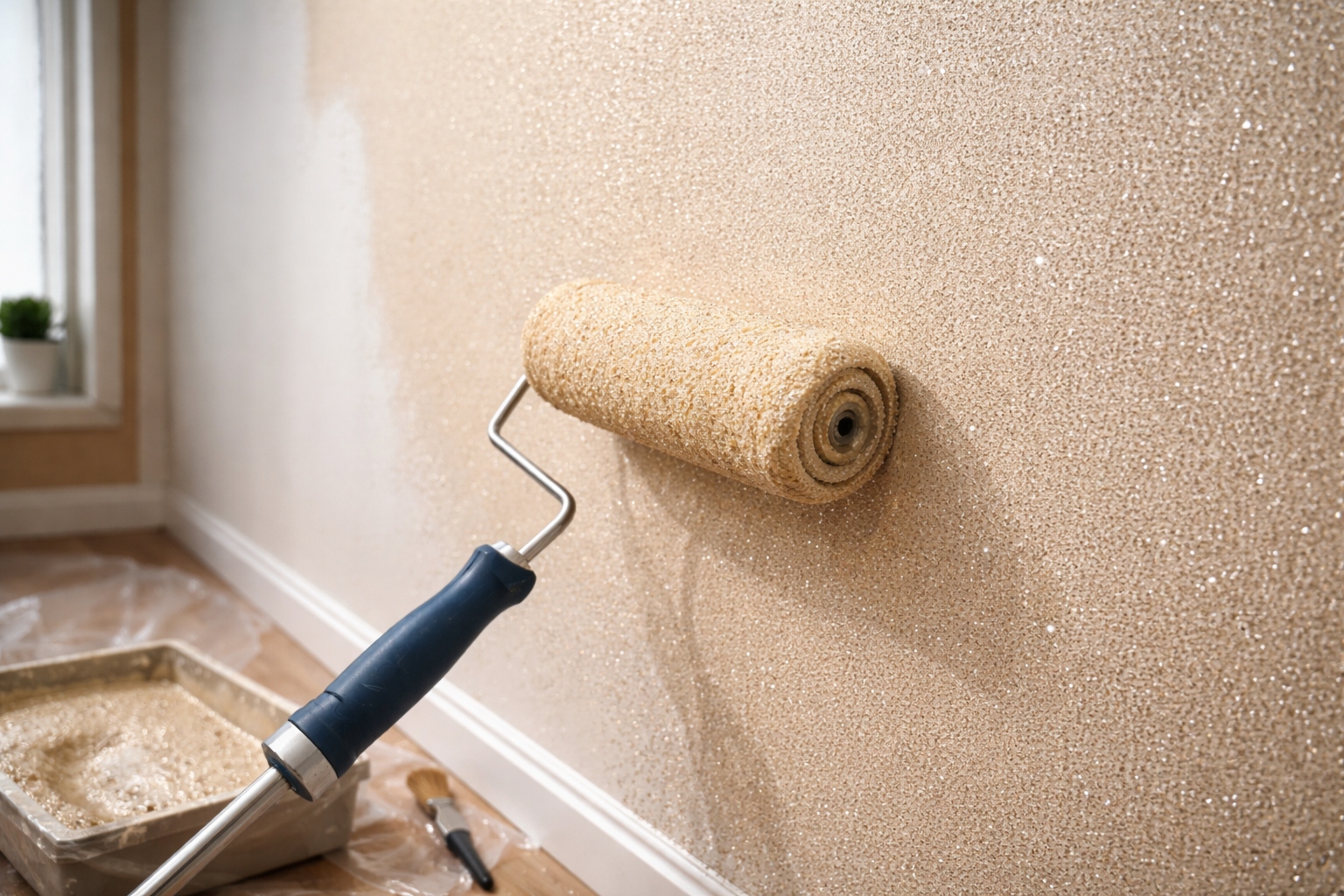 Как наносить декоративную краску с эффектами: шелк, песок, перламутр