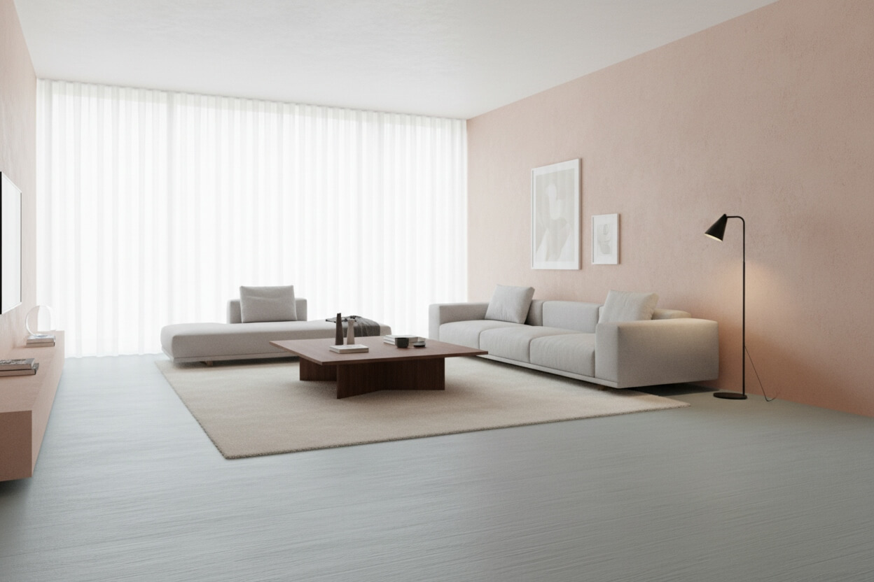 Интерьер с микробетоном и микроцементом